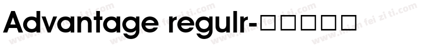 Advantage regulr字体转换